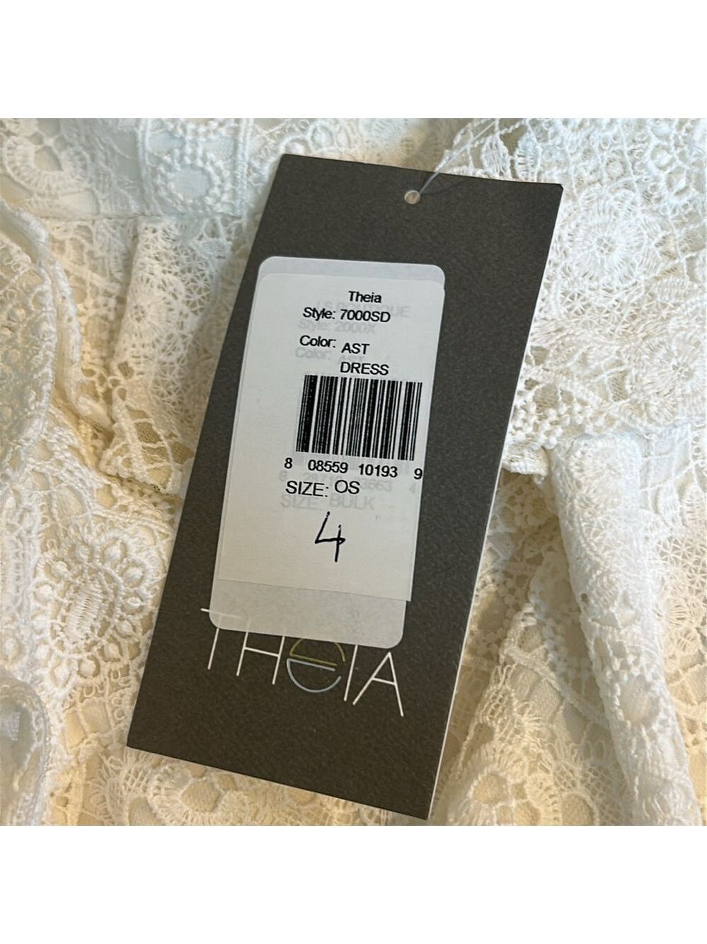 NWT Theia Margot Cold-Shoulder Lace White Dress, Size 4 - Picture 11 of 14